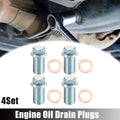 Set of 4 M14x1.5 Engine Oil Drain Plug with Washer A1119970330 for Mercedes-Benz 