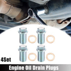 Set of 4 M14x1.5 Engine Oil Drain Plug with Washer A1119970330 for Mercedes-Benz 