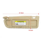 Driver Left Sun Visor for Honda Civic (2006-2008) Pearl Ivory Tan