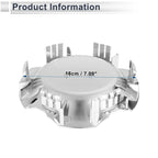 Set of 4 Silver Tone Wheel Hub Center Caps for Chevrolet Silverado 1500 (2007–2013)