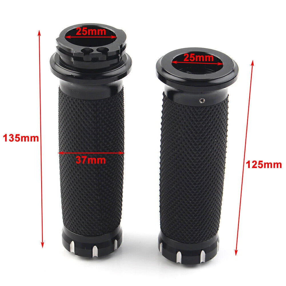 1" Black Handlebar Hand Grips for Harley Dyna Sportster XL883 1200 Softail