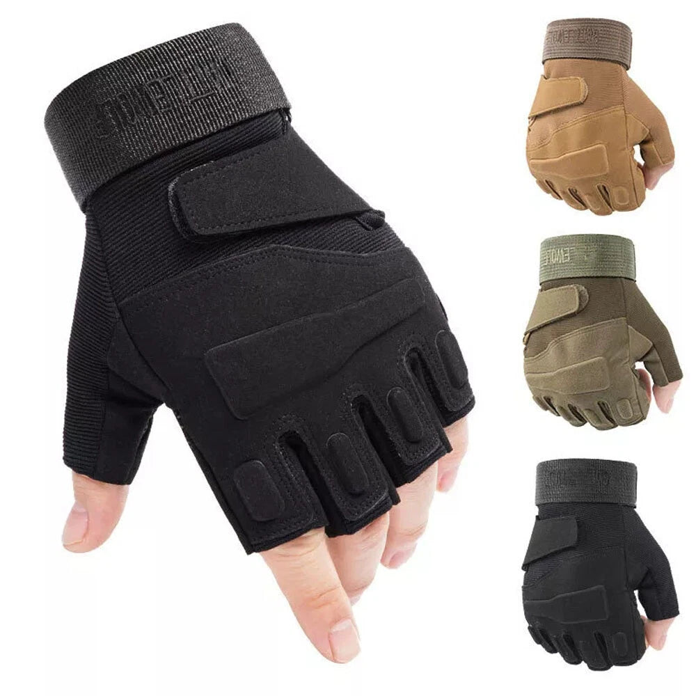 Motorcycle Motocross Gloves for Motorbike Racing (Fingerless Tactical)