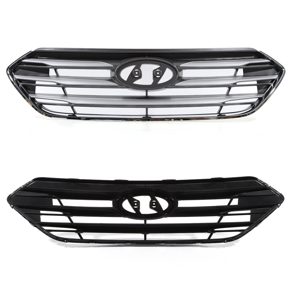 Set of 4 Front Grille and Fog Light Bezels for Hyundai Santa Fe Sport