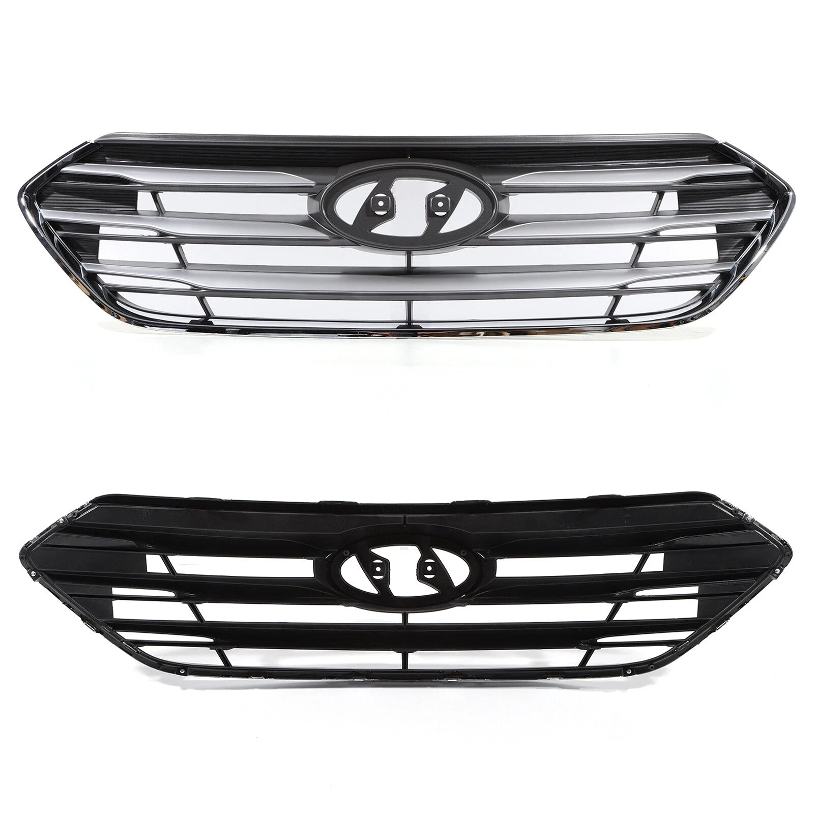Set of 4 Front Grille and Fog Light Bezels for Hyundai Santa Fe Sport