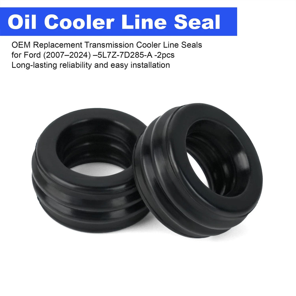 2X Automatic Trans Oil Cooler Seal Rings for Ford (2007–2024) 5L7Z-7D285-A