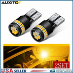 2X Amber LED Front Side Marker Light Bulbs for Various Models