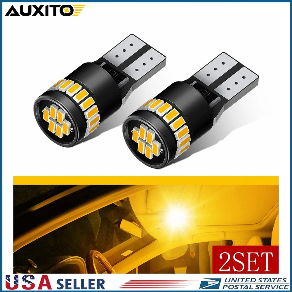 2X Amber LED Front Side Marker Light Bulbs for Various Models