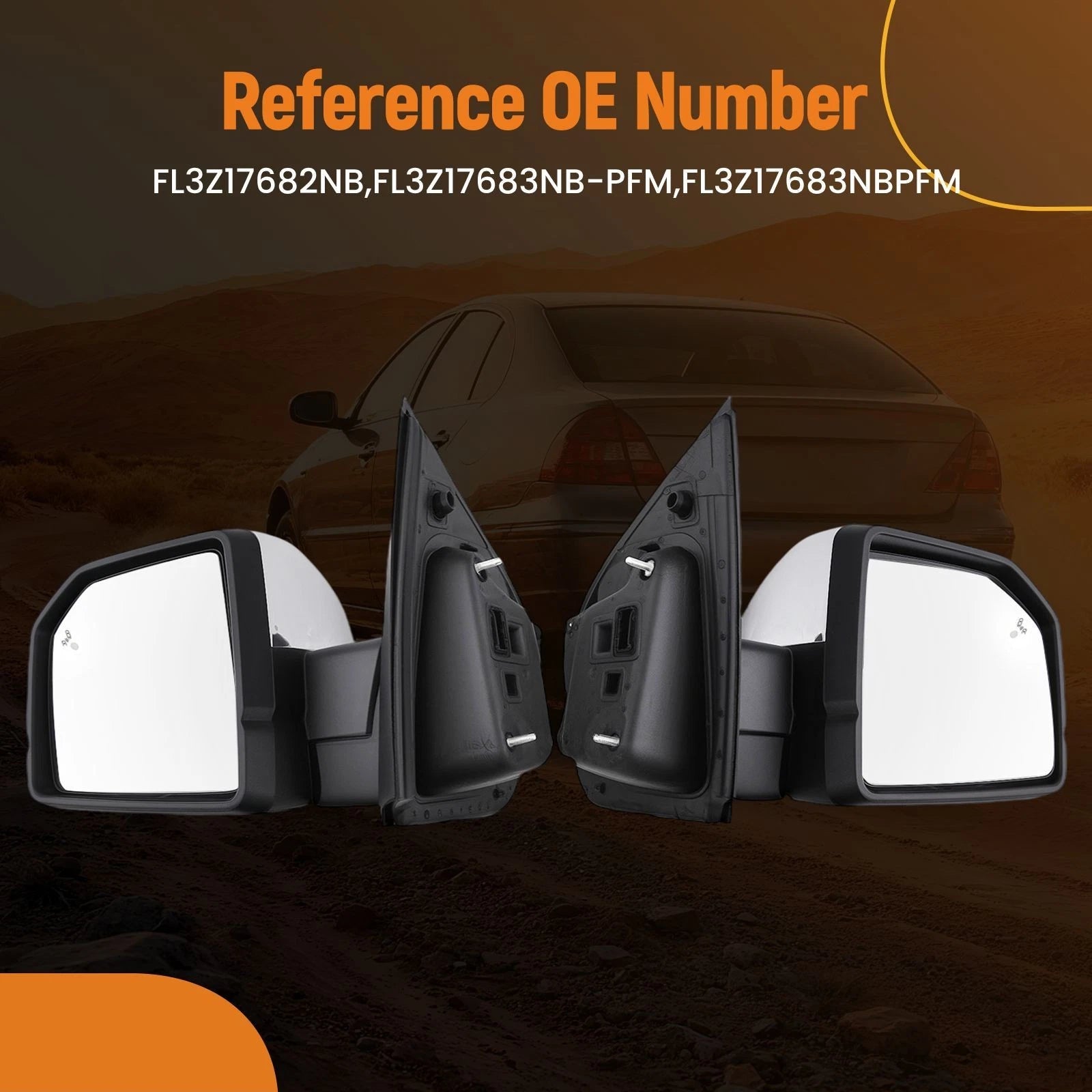 Heated Power Side Mirror for Ford F-150 (2015-2018) RH Signal