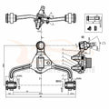Set of 2 Front Suspension Upper Lower Control Arms for Lincoln Town Car (1995–2002)