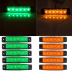 5X Sealed Clearance Light Side Marker for Truck Trailer Van (6 LED)