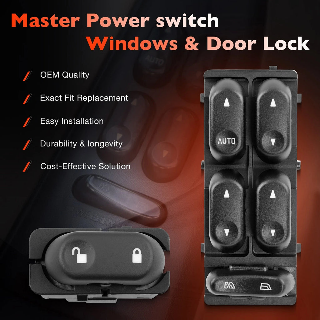 Power Window & Door Lock Switch for Ford F250 Excursion Explorer (2002-2005)