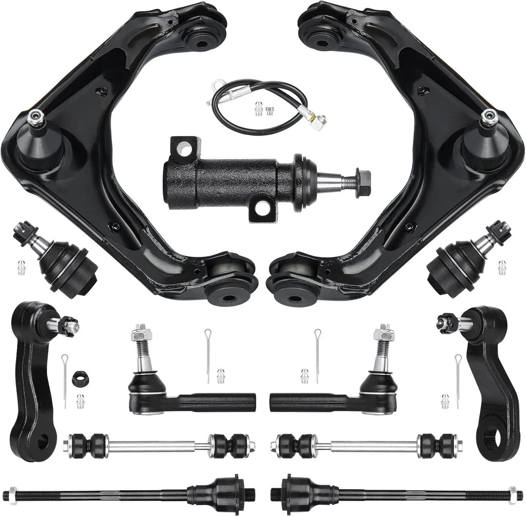 Front Upper Control Arms Tie Rods for Chevy Silverado GMC Sierra 2500 3500