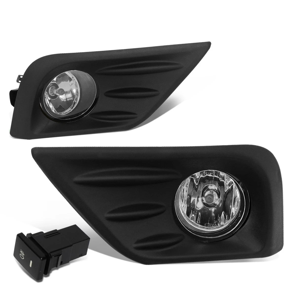 Front Fog Light Lamp Set for Nissan Altima (2016–2018) - Clear Lens, Bezel, Switch