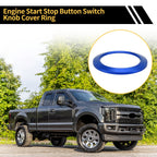 Engine Start Stop Button Switch Knob Cover Ring for Ford F-150 (2016–2021) Blue