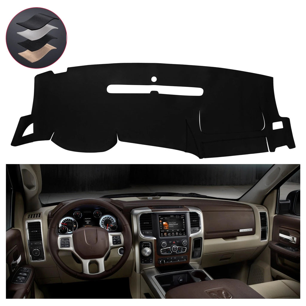 Dash Cover Mat for GMC Sierra 1500 (2014–2018) Black PU