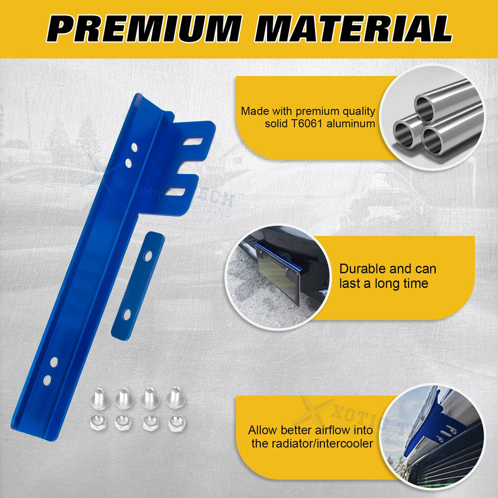 Metal Front Bumper License Plate Relocator Bracket for JDM Models (2000-2024)