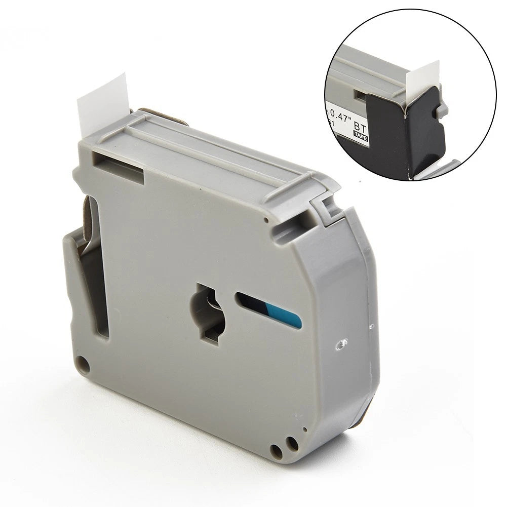 Label Tape for P-Touch (M231, M-K231, MK231) 12mm Black on White