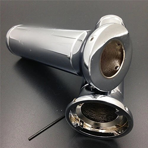 Chrome Hand Grips 7/8" for Kawasaki Ninja EX ZR ZRX ZX ZXR ZZR