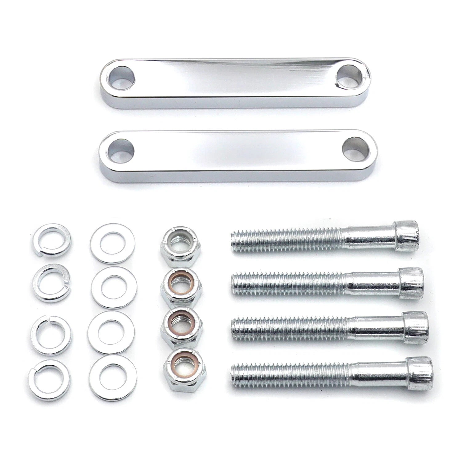 Set of 2 Chrome Front Fender Brackets for Harley Touring (2014–2019)