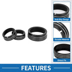 Set of 3 AC Climate Heater Switch Knob Cover Rings for Kia Soul (2009–2013)