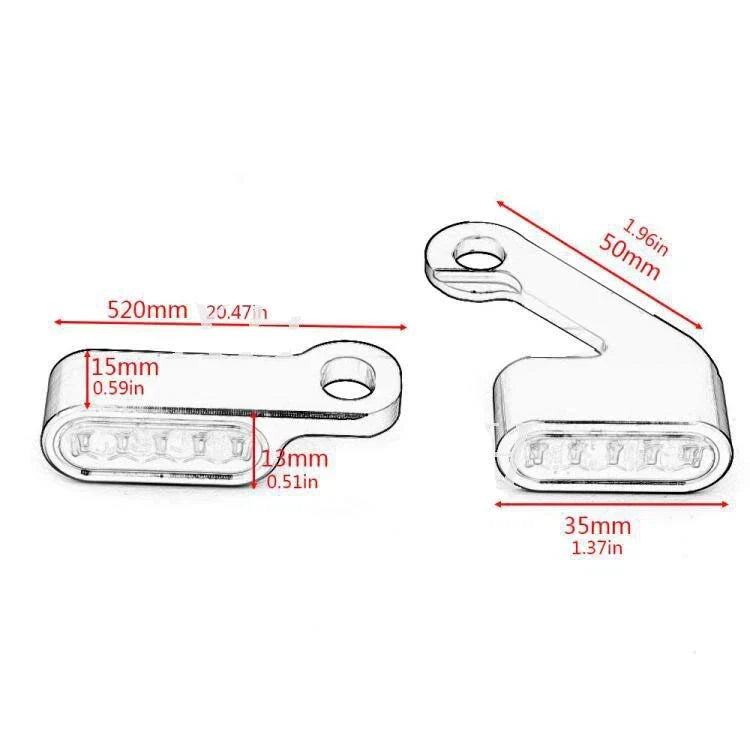 Black LED Mini Motorcycle Front Turn Signal Light for Harley Dyna FXD (2006-2017)