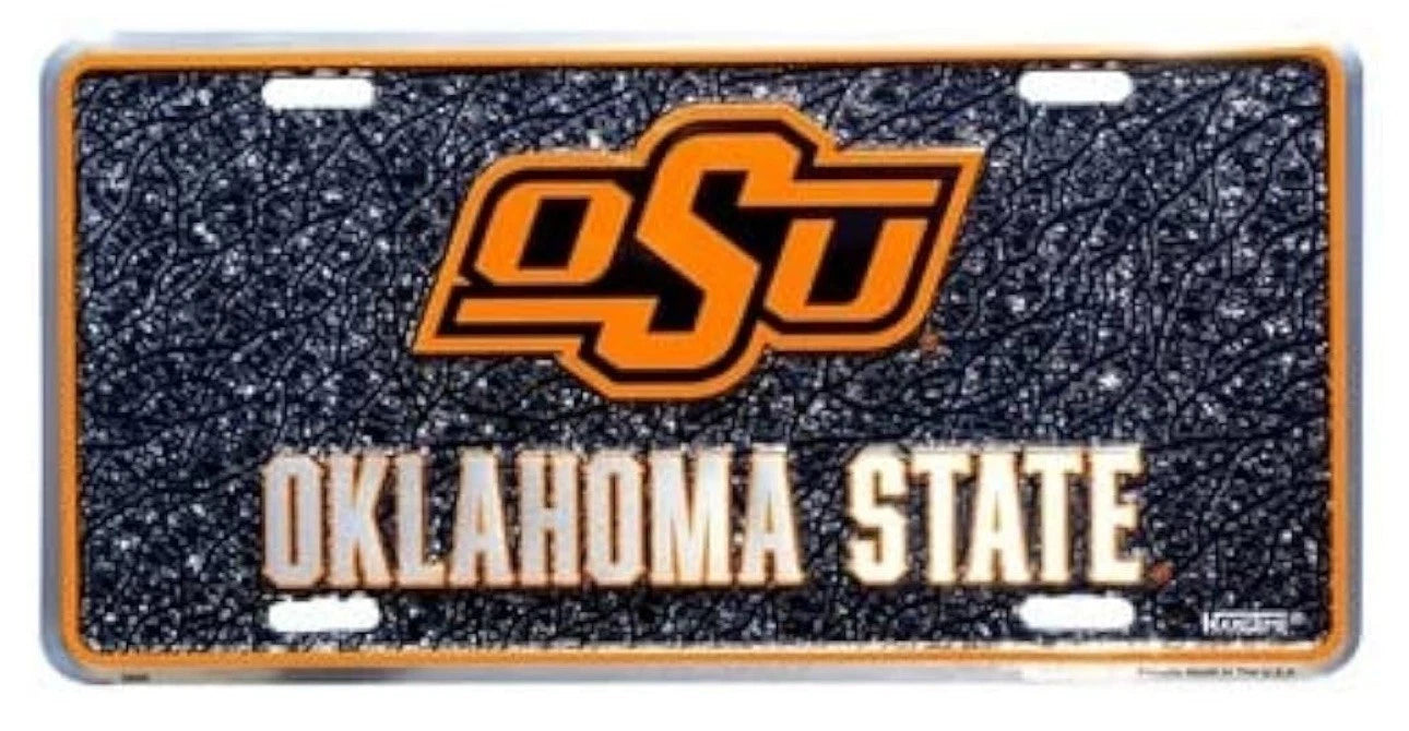Mosaic License Plate for Oklahoma State University Cowboys