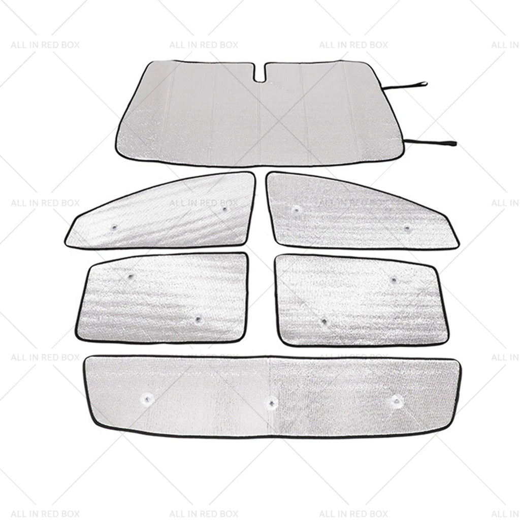 6x Car Sunshade Window Visor for Ford Ranger (2015–2024)