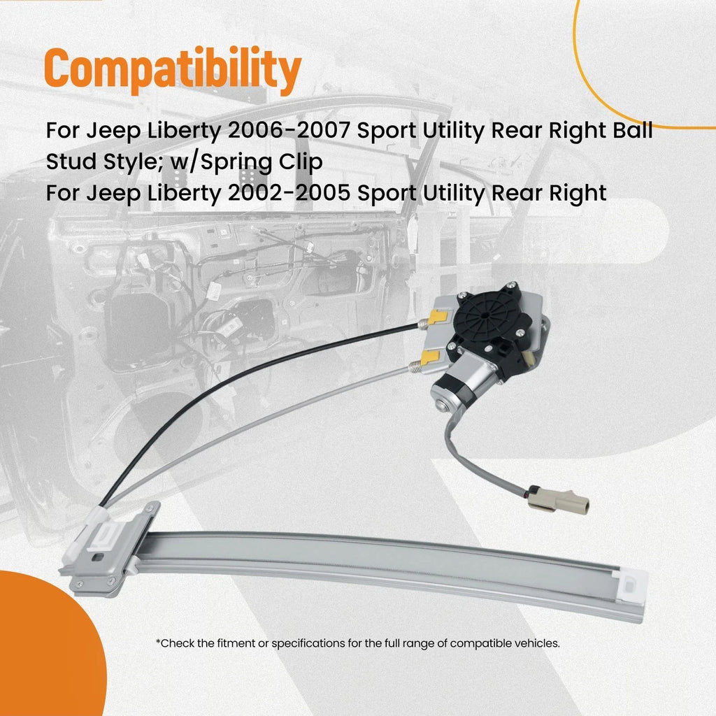 Rear Right Window Lifter for Jeep Liberty (2002–2007) 55360034AE