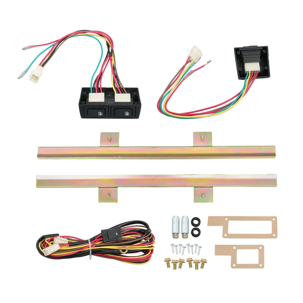2 Door Flat Glass Power Window Kit for Hot Rat Rod (Fits Various Models)