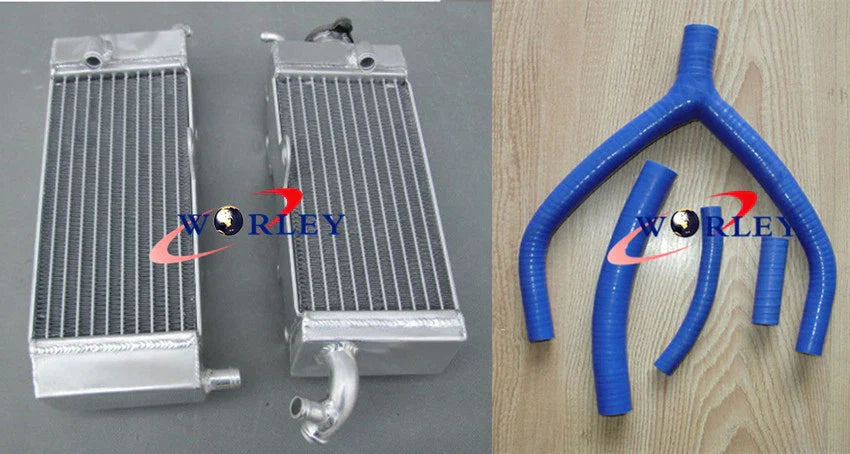 Aluminum Radiator & Blue Hoses for Yamaha YZ250 WR250 (1990-1991)