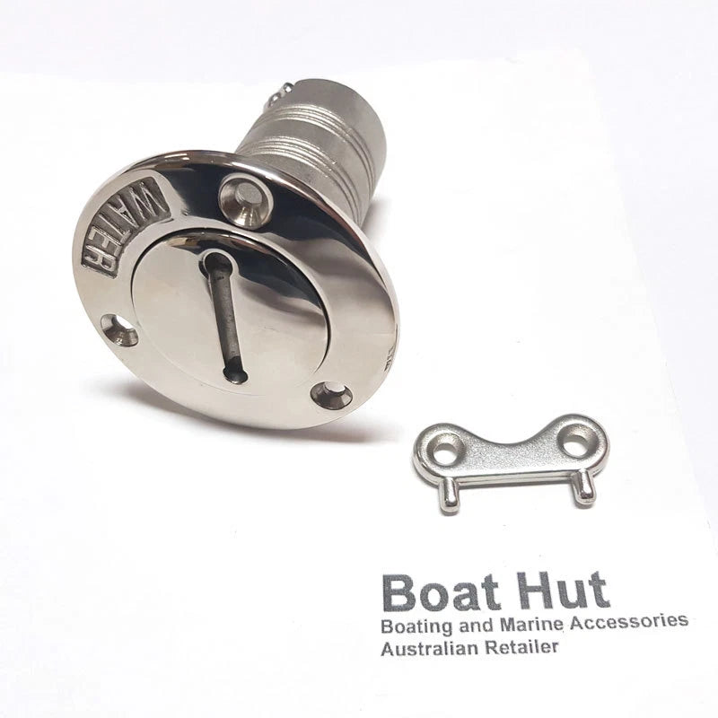 316 Stainless Steel 38mm Water Deck Filler & Key for Boat (Universal)