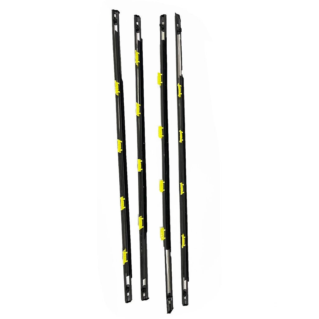 Set of 4 Window Trim Glass Door Belt Rubber Black for Honda Civic (1996–2000)