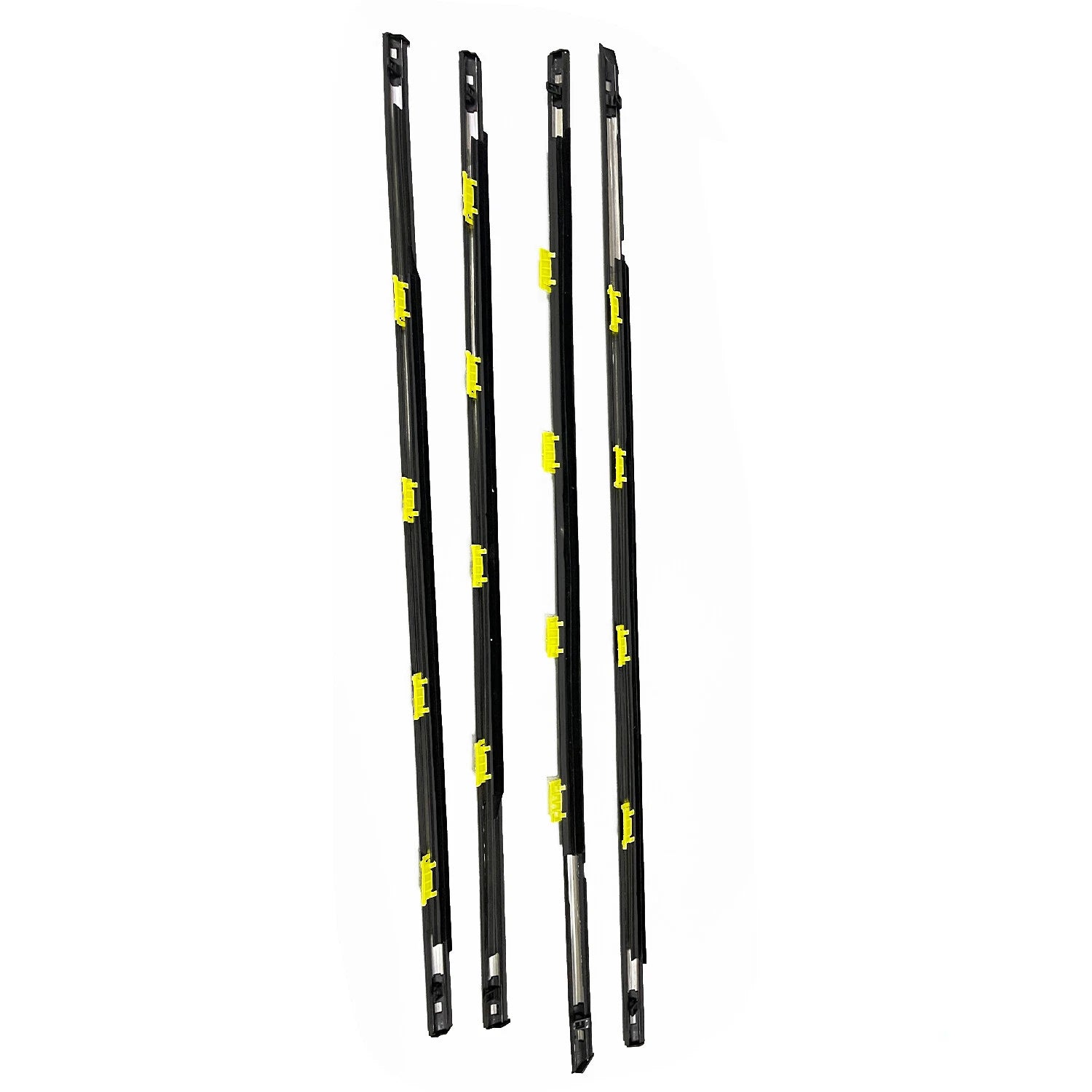 Set of 4 Window Trim Glass Door Belt Rubber Black for Honda Civic (1996–2000)