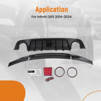 Rear Diffuser Bumper & Trunk Spoiler for Infiniti Q50 (2014–2024) ABS LED