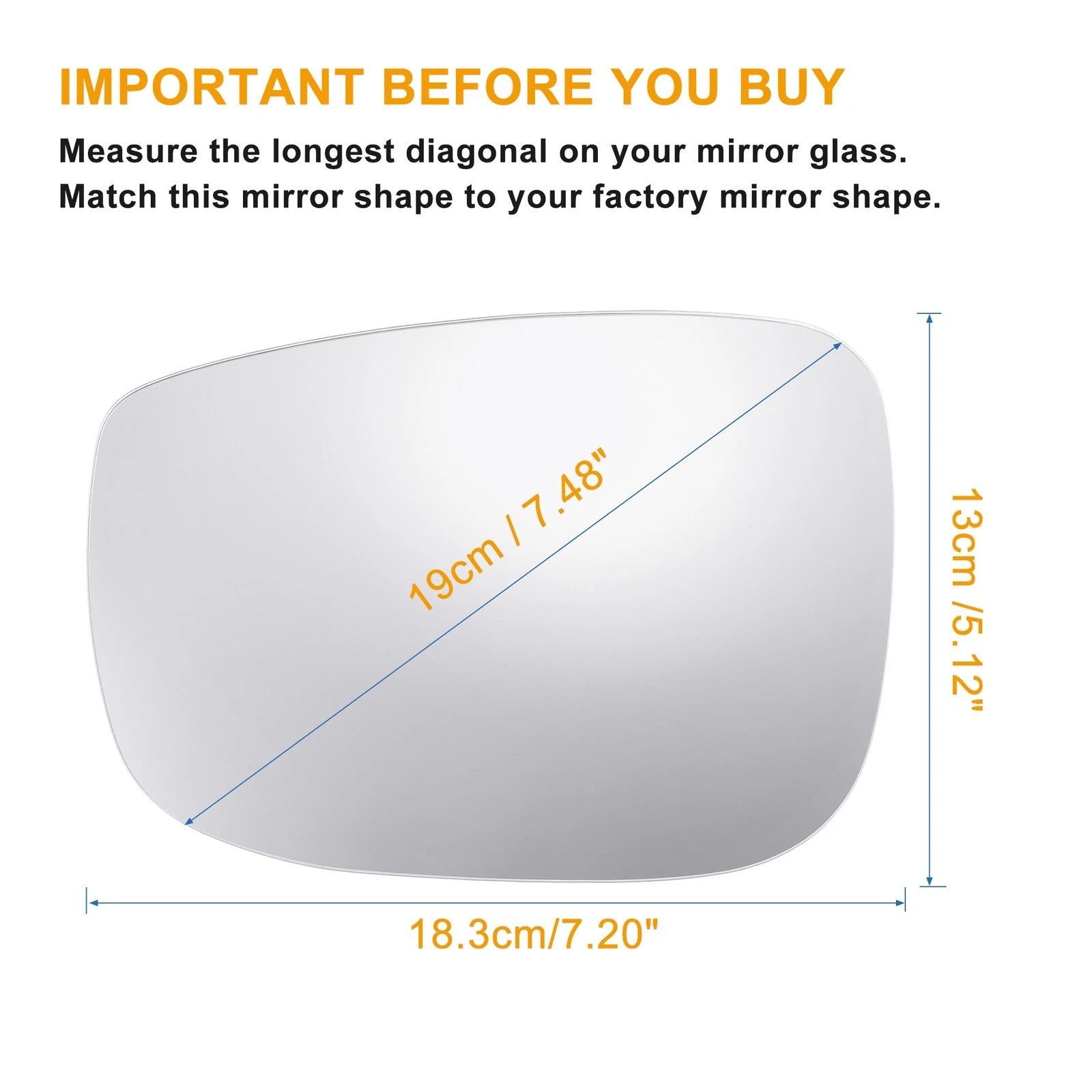 Heated Left Side Mirror Glass w/ Backing Plate for Mazda CX-5, CX-9 (2013–2021)