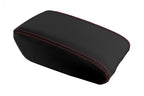 Leather Console Lid Armrest Cover for Acura CL (2000–2003) Red Stitch