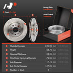 Disc Brake Rotor & Ceramic Pad Set for Jeep Wrangler (2018-2020)