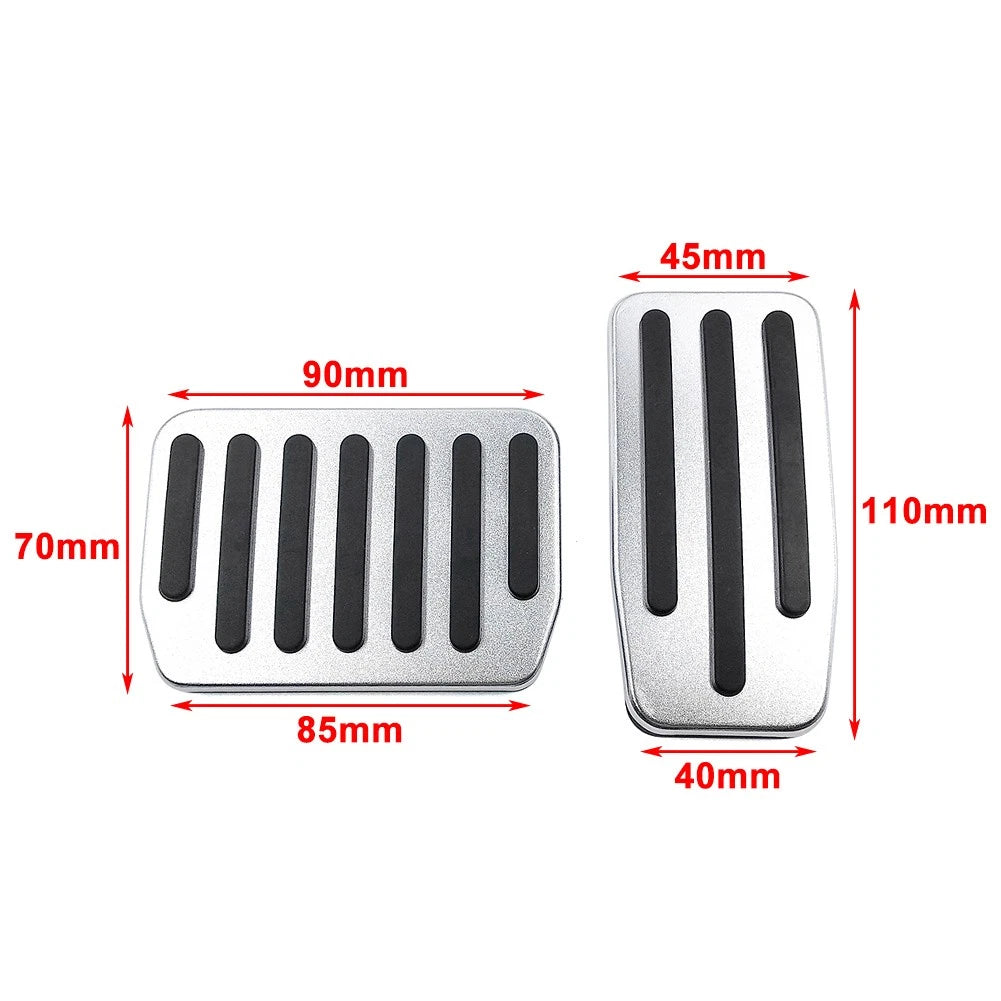2X Brake Gas Pedal Pad Cover Stainless Steel for Tesla Model 3, Model Y (2017–2023)