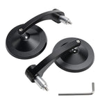 Pair CNC Bar End Rearview Side Mirrors for Motorcycle (7/8")