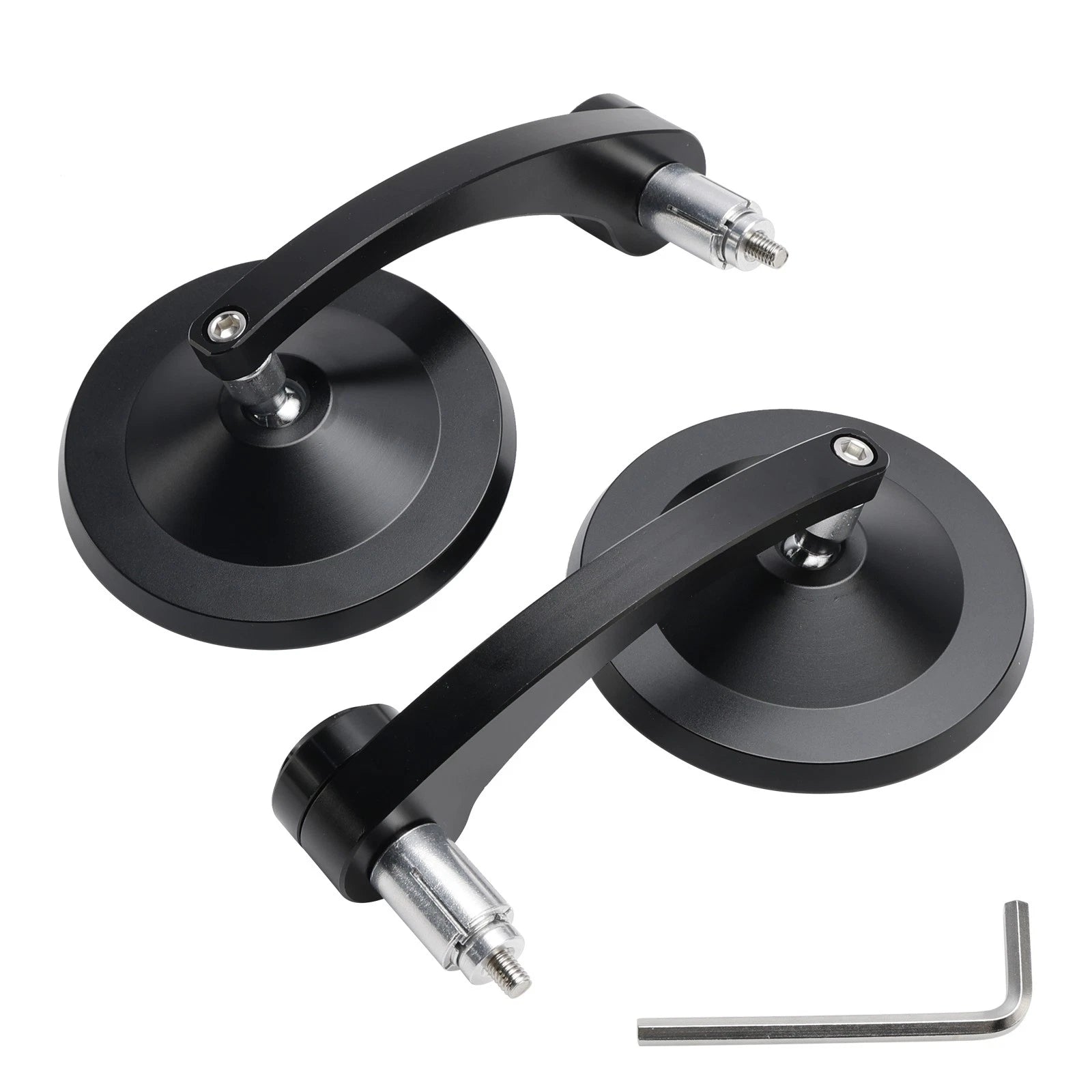 Pair CNC Bar End Rearview Side Mirrors for Motorcycle (7/8")