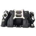 Intake Manifold Dual Plane Aluminum for SBC Chevy 350 400 (1955–1995) Black
