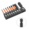 Screwdriver Bits Set of 10, 50mm Length, Alloy Steel for Electric Screwdrivers