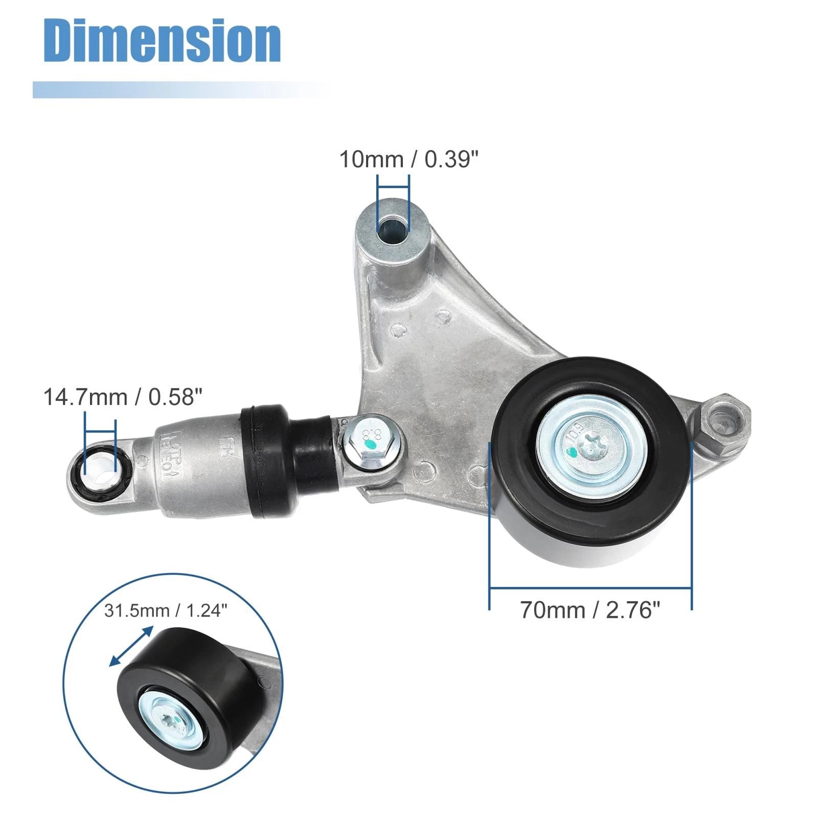 Belt Tensioner Assembly with Pulley for Toyota Camry Highlander RAV4 Solara (2002–2006)
