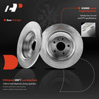 Set of 2 Rear Disc Brake Rotors & Ceramic Pads for Ford Fusion (2013–2020)