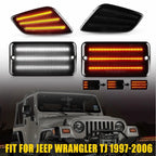 Smoked LED Front Side Marker Lights for Jeep Wrangler TJ (1997–2006)