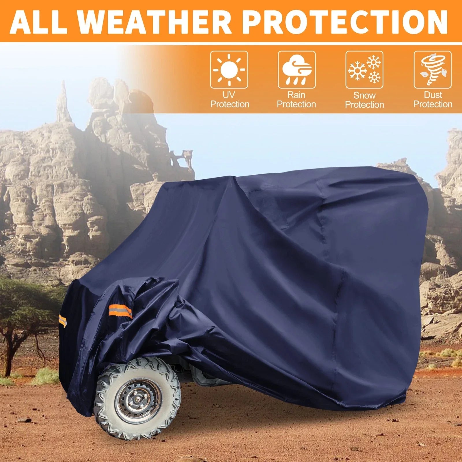Waterproof UTV Cover for Honda Pioneer 700 Navy Blue 210D-PU (2014-2023)