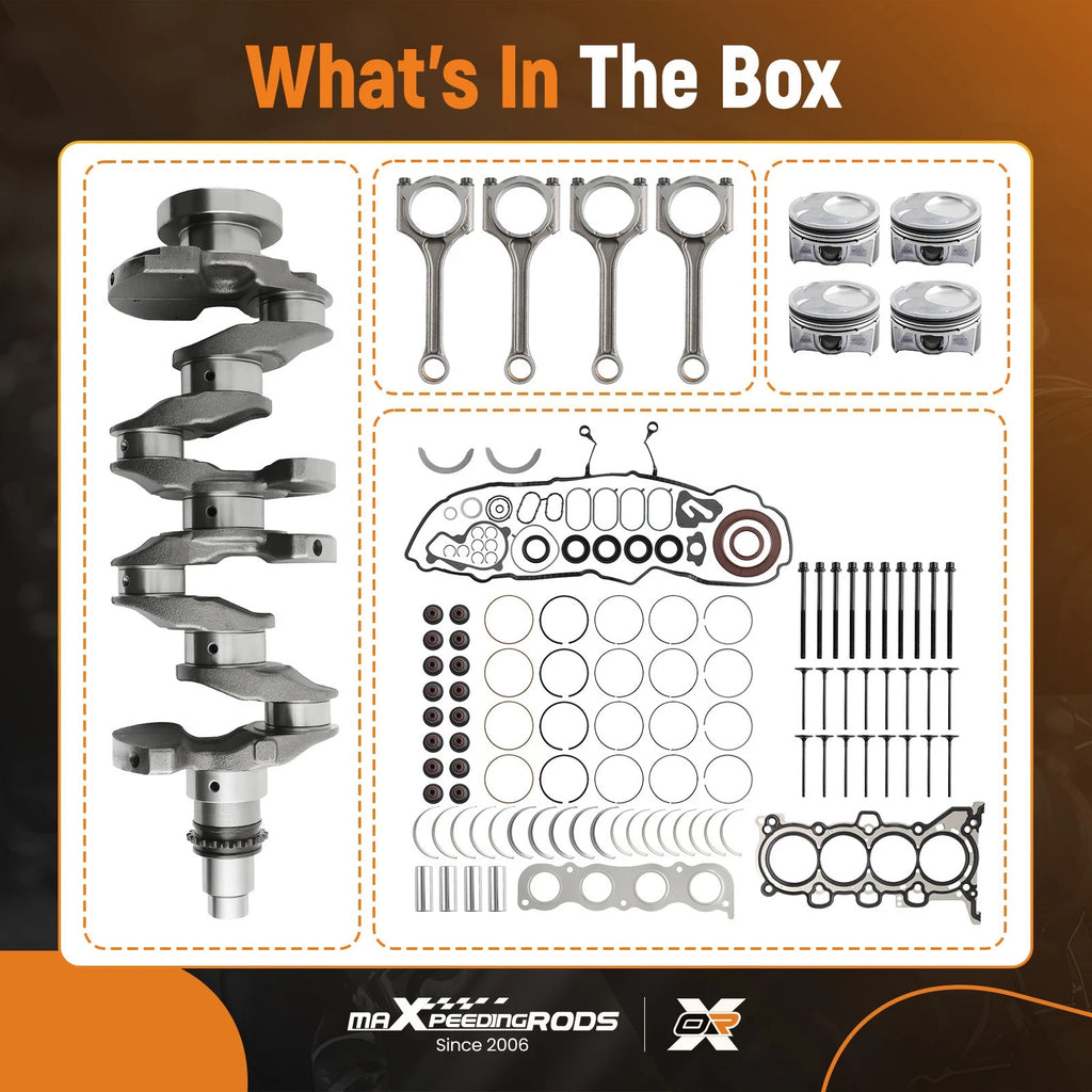 Engine Rebuild Kit with Crankshaft & Rods for Hyundai Tucson Kia Soul (2010–2019)