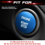 Engine Start Stop Button Knob Cover Trim for Mercedes-Benz (2014-2016)