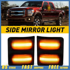 Smoke Side Mirror Amber LED Signal Light for Ford F250 F350 (2008–2016)