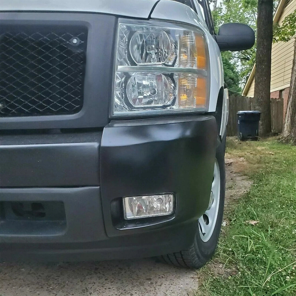 Bumper End Extensions for Chevy Silverado 1500 (2007–2013) with Fog Lamp Hole